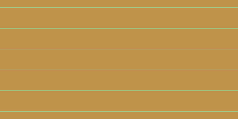 #c1944e, #99d393 horizontal lines, two pixels wide, sixty-eight pixels apart