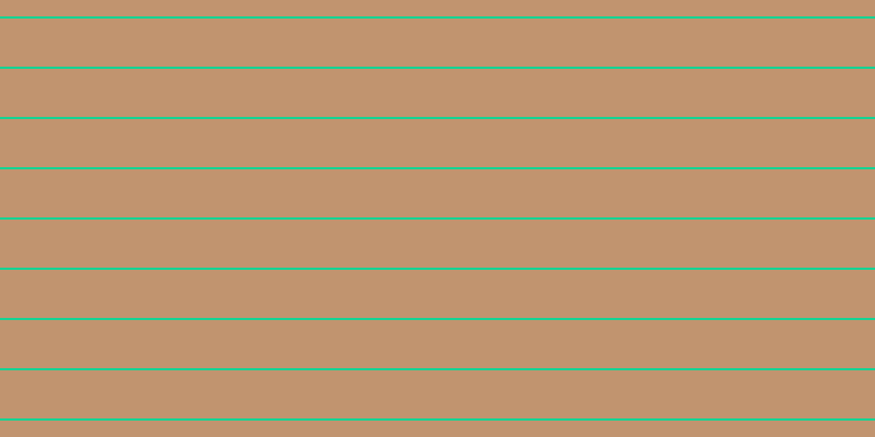 #c1946f, #15d393 horizontal lines, two pixels wide, forty-four pixels apart