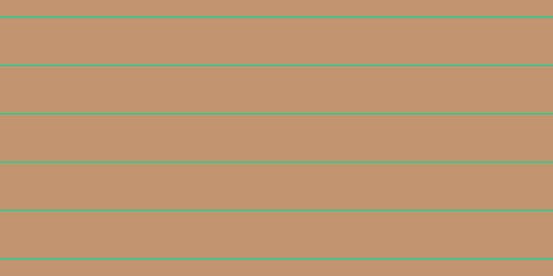 #c1946f, #15d393 horizontal lines, two pixels wide, sixty-eight pixels apart