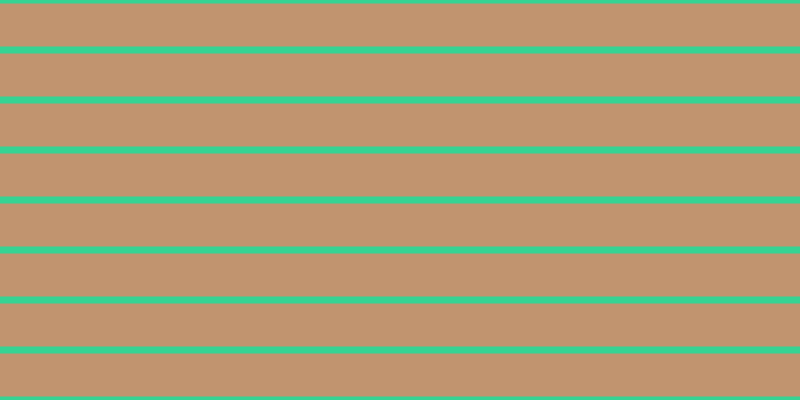 #c1946f, #36d393 horizontal lines, seven pixels wide, forty-three pixels apart