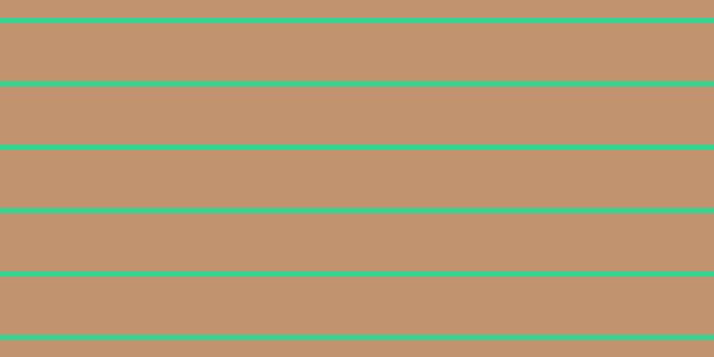 #c1946f, #36d393 horizontal lines, six pixels wide, sixty-five pixels apart