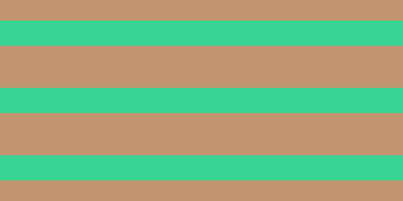 #c1946f, #36d393 horizontal lines, fifty pixels wide, eighty-four pixels apart
