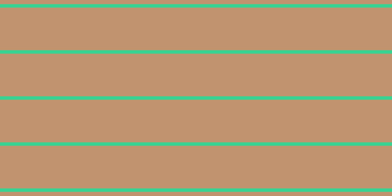 #c1946f, #36d393 horizontal lines, seven pixels wide, eighty-seven pixels apart