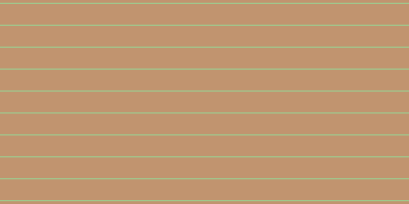 #c1946f, #99d393 horizontal lines, two pixels wide, forty-one pixels apart