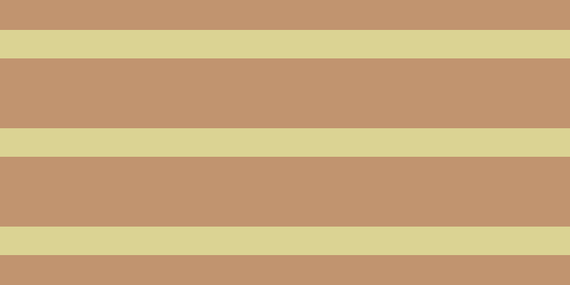 #c1946f, #dbd393 horizontal lines, forty pixels wide, ninety-eight pixels apart