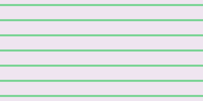 #c19cc6 (25%), #78d393 horizontal lines, eight pixels wide, fifty-two pixels apart