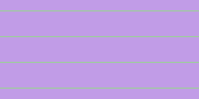 #c19ce7, #99d393 horizontal lines, four pixels wide, one hundred pixels apart