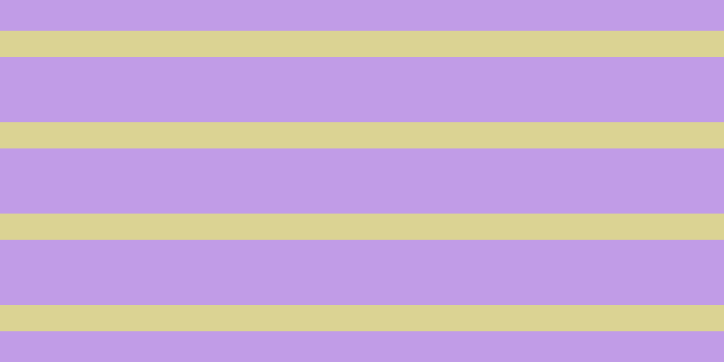 #c19ce7, #dbd393 horizontal lines, twenty-nine pixels wide, seventy-two pixels apart