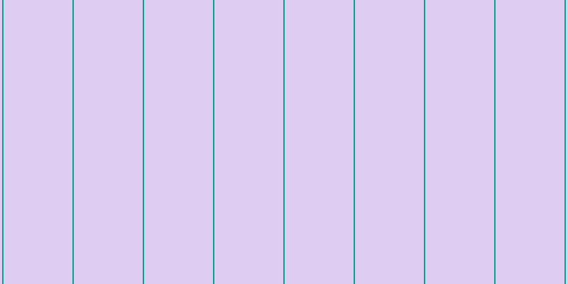 #c19ce7 (50%), #04a393 vertical lines, two pixels wide, ninety-seven pixels apart