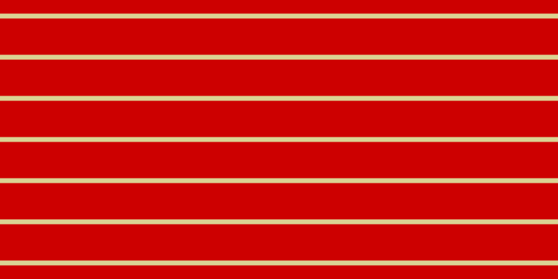 #cd0000, #dbd393 horizontal lines, seven pixels wide, fifty-two pixels apart