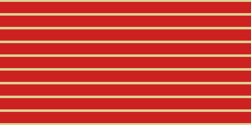 #cd2121, #dbd393 horizontal lines, eight pixels wide, thirty-six pixels apart