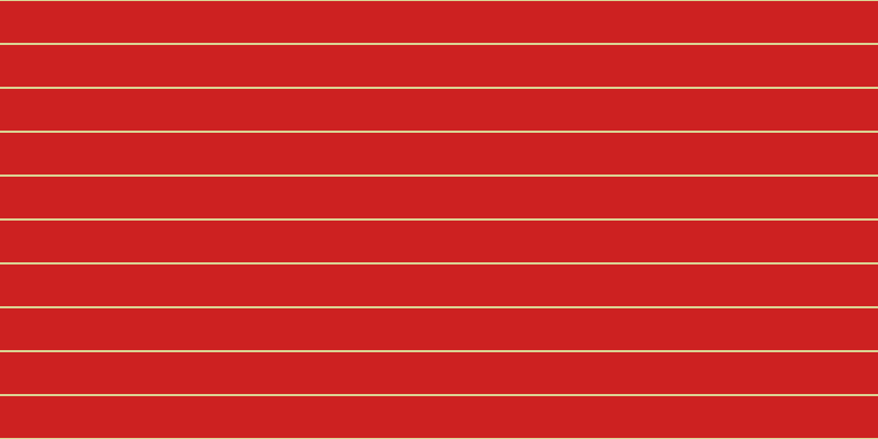 #cd2121, #dbd393 horizontal lines, two pixels wide, thirty-eight pixels apart