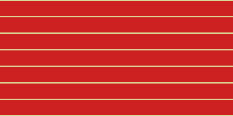 #cd2121, #dbd393 horizontal lines, five pixels wide, fifty-two pixels apart