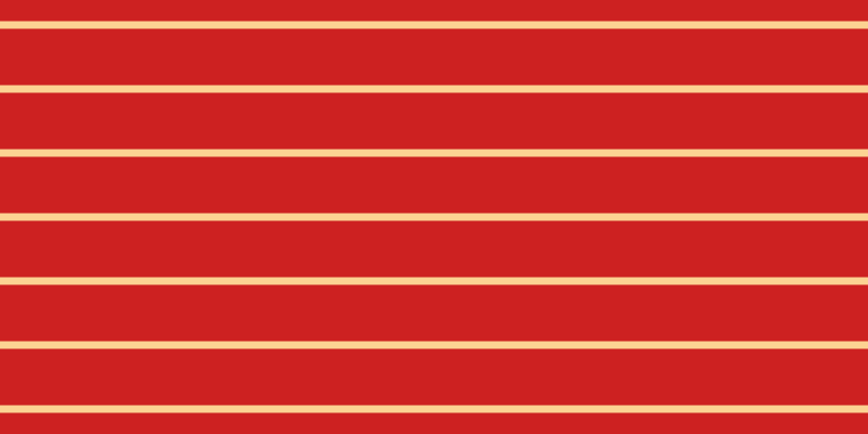 #cd2121, #fcd393 horizontal lines, seven pixels wide, fifty-two pixels apart