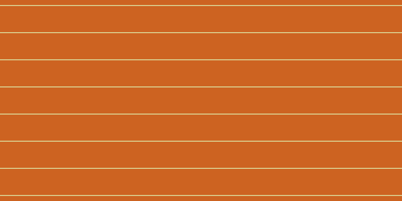 #cd6321, #dbd393 horizontal lines, two pixels wide, fifty-two pixels apart