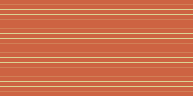 #cd6342, #dbd393 horizontal lines, two pixels wide, eighteen pixels apart