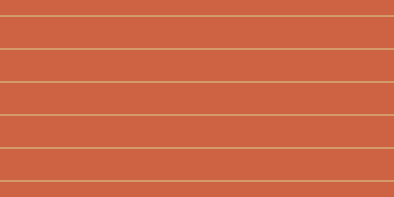 #cd6342, #dbd393 horizontal lines, two pixels wide, sixty-five pixels apart