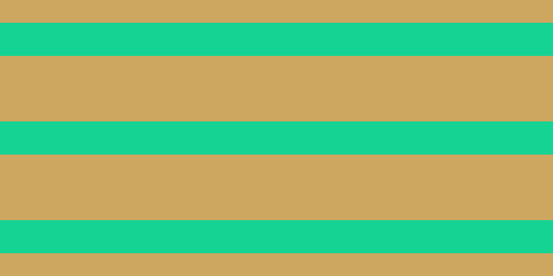 #cda660, #15d393 horizontal lines, forty-eight pixels wide, ninety-five pixels apart