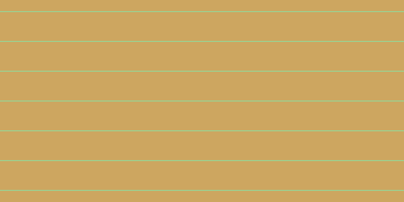 #cda660, #99d393 horizontal lines, two pixels wide, fifty-seven pixels apart