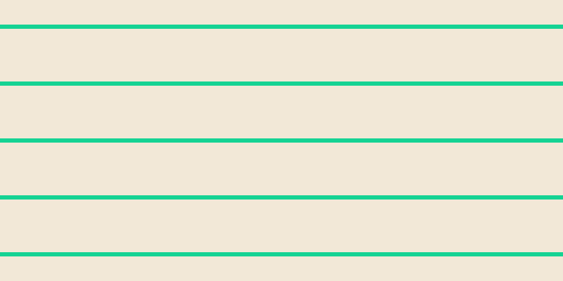 #cda660 (25%), #15d393 horizontal lines, six pixels wide, seventy-five pixels apart