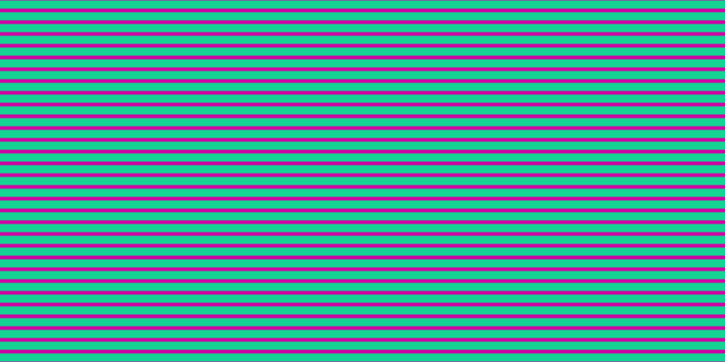 #cf00a3, #15d393 horizontal lines, nine pixels wide, four pixels apart