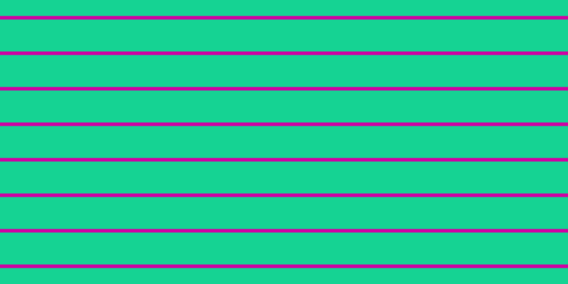 #cf00a3, #15d393 horizontal lines, forty-five pixels wide, five pixels apart