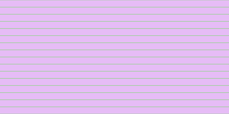 #cf7bf0 (50%), #99d393 horizontal lines, two pixels wide, twenty-three pixels apart
