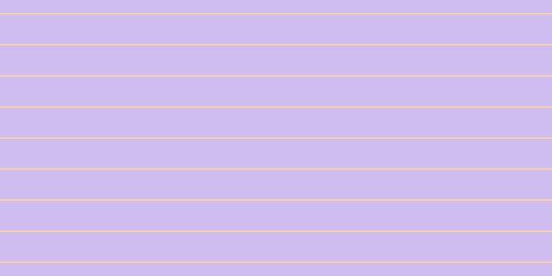 #cfbdf0, #fcd393 horizontal lines, two pixels wide, forty-three pixels apart