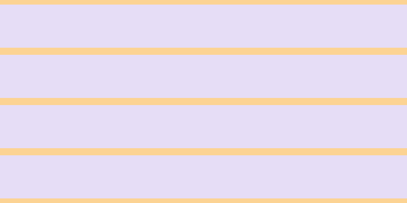 #cfbdf0 (50%), #fcd393 horizontal lines, fourteen pixels wide, eighty-five pixels apart