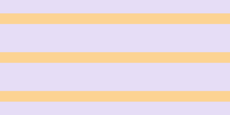 #cfbdf0 (50%), #fcd393 horizontal lines, thirty-seven pixels wide, ninety-eight pixels apart