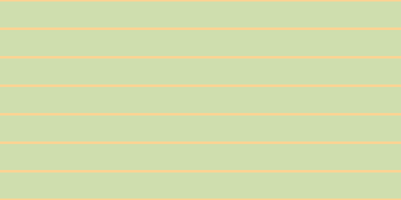 #cfdeae, #fcd393 horizontal lines, five pixels wide, fifty-two pixels apart