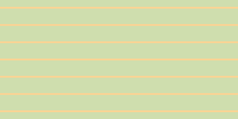 #cfdeae, #fcd393 horizontal lines, six pixels wide, fifty-two pixels apart
