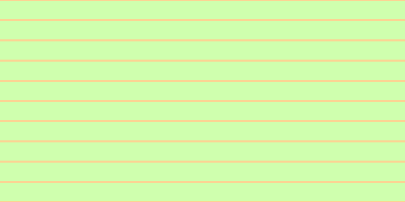 #cfffae, #fcd393 horizontal lines, four pixels wide, thirty-six pixels apart