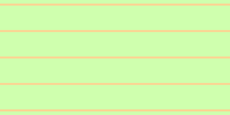 #cfffae, #fcd393 horizontal lines, seven pixels wide, eighty-five pixels apart