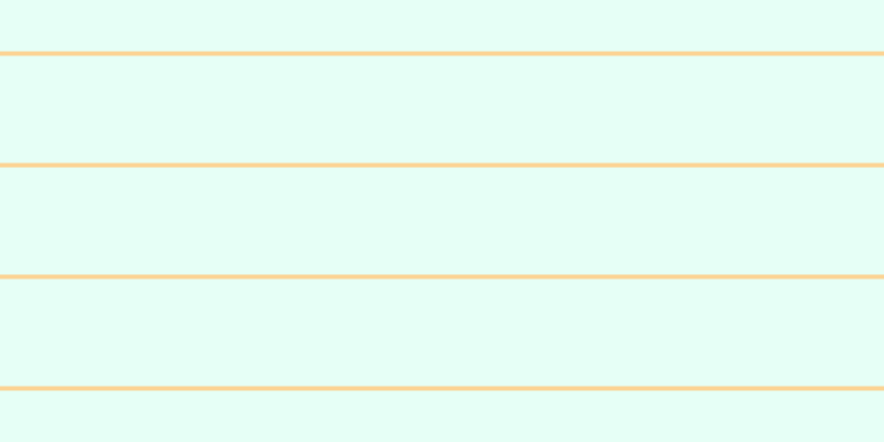 #cffff0 (50%), #fcd393 horizontal lines, four pixels wide, ninety-seven pixels apart