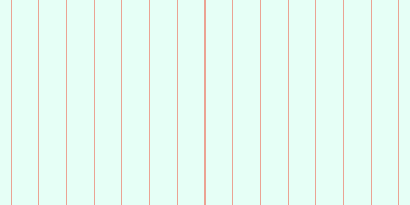 #cffff0 (50%), #eba393 vertical lines, two pixels wide, fifty-two pixels apart