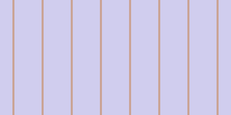#d0cdee, #caa393 vertical lines, seven pixels wide, ninety-four pixels apart