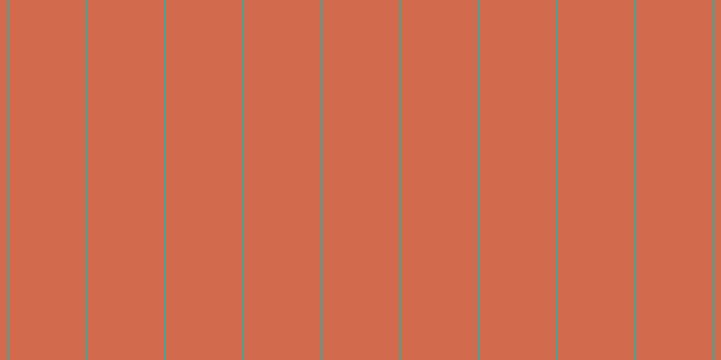 #d26a4e, #46a393 vertical lines, two pixels wide, eighty-five pixels apart