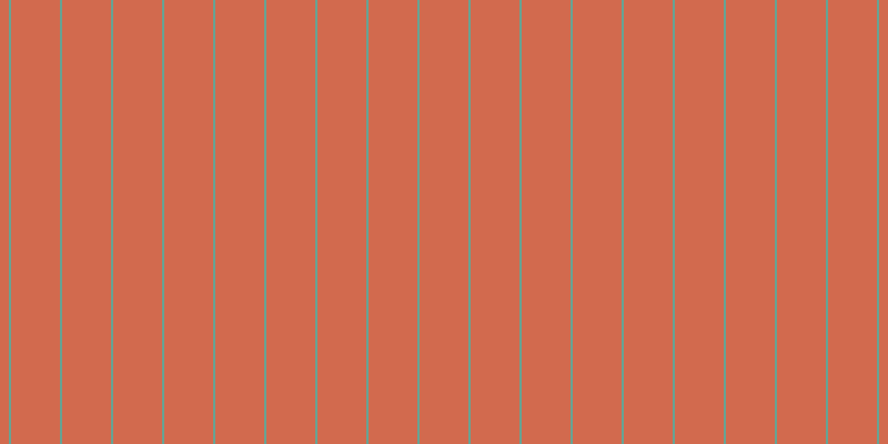 #d26a4e, #67a393 vertical lines, two pixels wide, forty-four pixels apart
