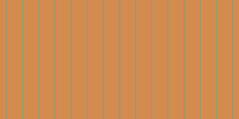 #d28b4e, #67a393 vertical lines, two pixels wide, fifty-two pixels apart