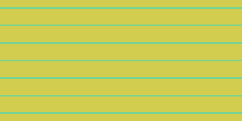 #d2cd4e, #78d393 horizontal lines, six pixels wide, fifty-two pixels apart