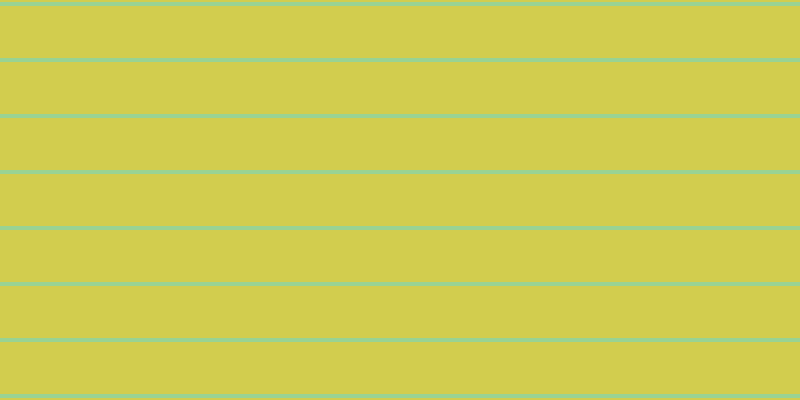 #d2cd4e, #99d393 horizontal lines, four pixels wide, fifty-two pixels apart