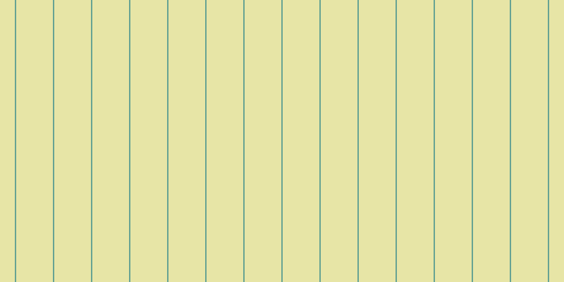 #d2cd4e (50%), #67a393 vertical lines, two pixels wide, fifty-two pixels apart