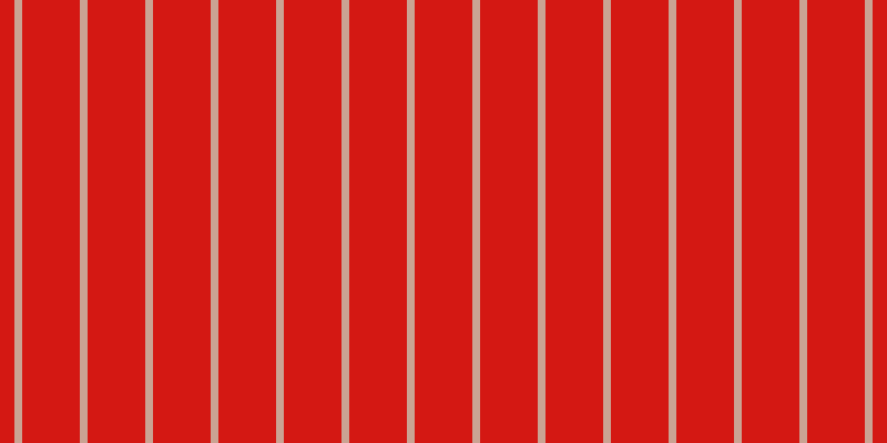 #d41813, #caa393 vertical lines, seven pixels wide, fifty-two pixels apart