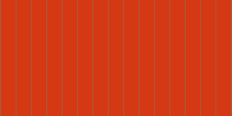 #d43913, #46a393 vertical lines, one pixels wide, fifty-two pixels apart