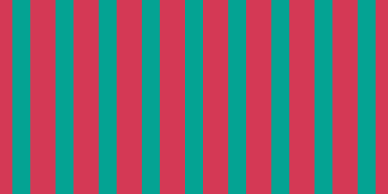 #d43955, #04a393 vertical lines, thirty-seven pixels wide, fifty-two pixels apart