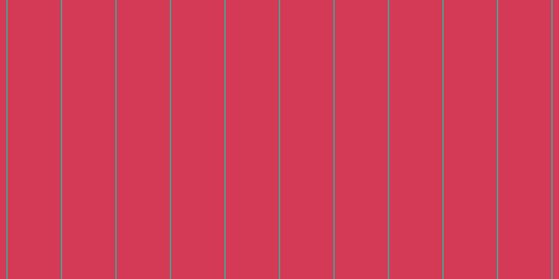 #d43955, #46a393 vertical lines, two pixels wide, seventy-six pixels apart