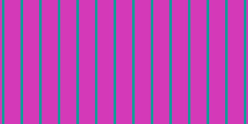 #d439b8, #04a393 vertical lines, eight pixels wide, fifty-two pixels apart