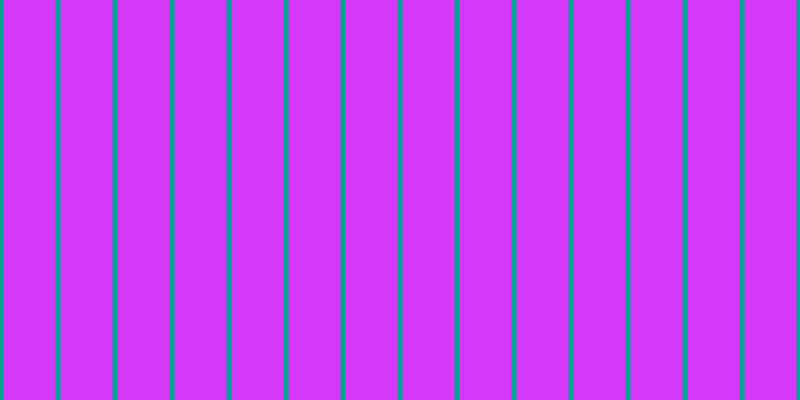 #d439fa, #04a393 vertical lines, five pixels wide, fifty-two pixels apart