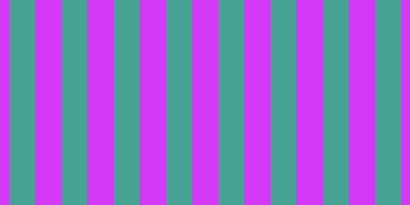 #d439fa, #46a393 vertical lines, fifty pixels wide, fifty-two pixels apart